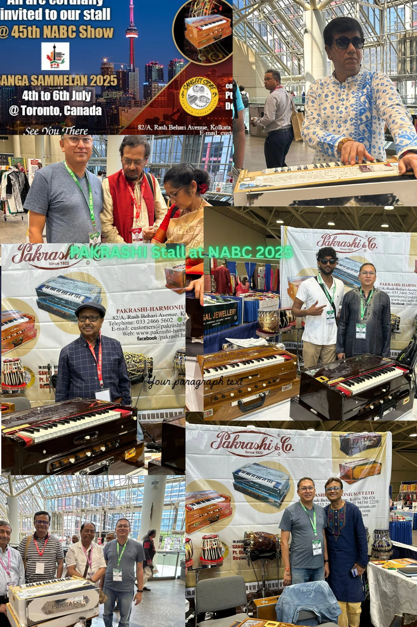 You are currently viewing Pakrashi Harmonium Shines at the 45th North American Bengali Conference in Toronto, Canada