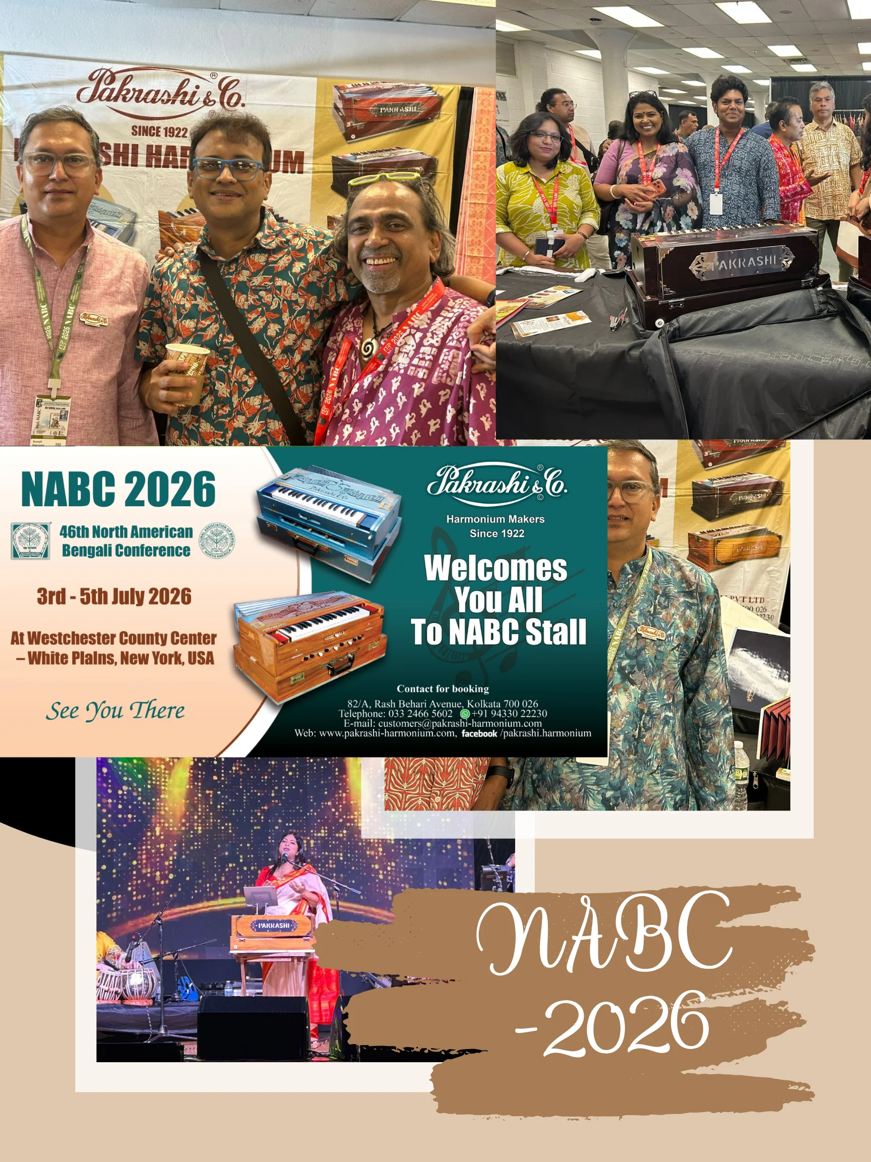 Read more about the article Pakrashi Harmonium Achieves Remarkable Success at the 46th North American Bengali Conference (NABC) 2026, New York
